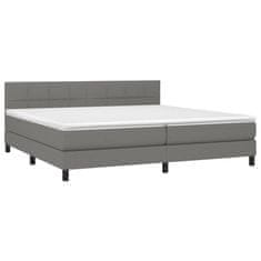 Petromila vidaXL Boxspring posteľ s matracom tmavosivá 200x200 cm látka