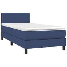 Petromila vidaXL Boxspring posteľ s matracom modrá 100x200 cm látka