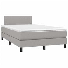 Petromila vidaXL Boxspring posteľ s matracom bledosivá 120x200 cm látka