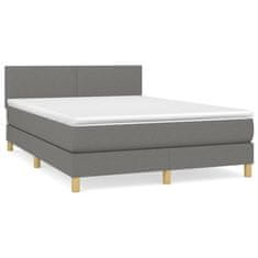 Petromila vidaXL Boxspring posteľ s matracom tmavosivá 140x190 cm látka