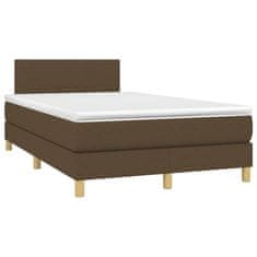 shumee Boxspring posteľ s matracom tmavohnedá 120x200 cm látka