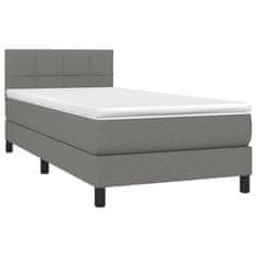 Petromila vidaXL Boxspring posteľ s matracom tmavosivá 100x200 cm látka