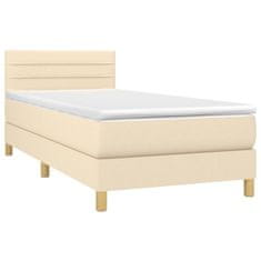 shumee Boxspring posteľ s matracom krémová 100x200 cm látka