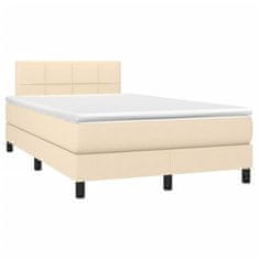 Petromila vidaXL Boxspring posteľ s matracom krémový 120x200 cm látka