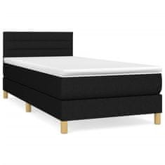 shumee Boxspring posteľ s matracom čierna 100x200 cm látka