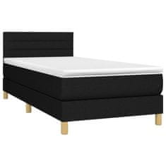 shumee Boxspring posteľ s matracom čierna 100x200 cm látka