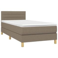 shumee Boxspring posteľ s matracom sivohnedý 100x200 cm látka