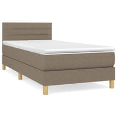 shumee Boxspring posteľ s matracom sivohnedý 100x200 cm látka