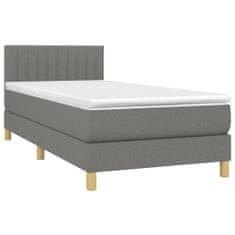 shumee Boxspring posteľ s matracom tmavosivá 90x190 cm látka