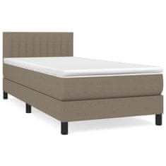 shumee Boxspring posteľ s matracom sivohnedý 100x200 cm látka