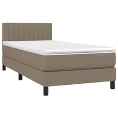 shumee Boxspring posteľ s matracom sivohnedý 100x200 cm látka