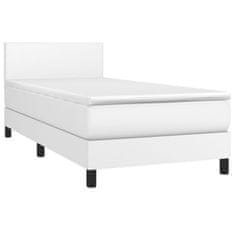 shumee Boxspring posteľ s matracom biela 80x200 cm umelá koža