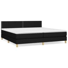 shumee Boxspring posteľ s matracom čierna 200x200 cm látka