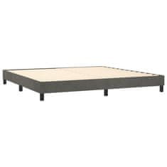 shumee Posteľný rám boxspring s matracom tmavosivý 200x200 cm zamat