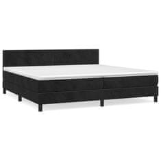 shumee Posteľný rám boxspring s matracom čierny 200x200 cm zamat