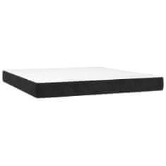 Vidaxl Posteľný rám boxspring s matracom čierny 180x200 cm zamat