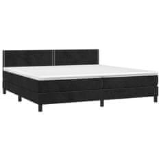 shumee Posteľný rám boxspring s matracom čierny 200x200 cm zamat