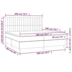 Petromila vidaXL Boxspring posteľ s matracom tmavohnedá 200x200 cm látka