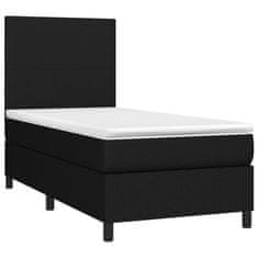 shumee Posteľný rám boxspring s matracom čierny 90x200 cm látka