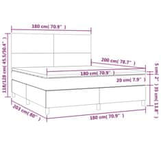 Petromila vidaXL Boxspring posteľ s matracom biela 180x200 cm umelá koža