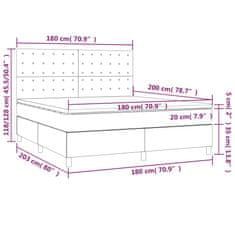 Petromila vidaXL Boxspring posteľ s matracom tmavohnedá 180x200 cm látka