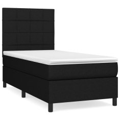 shumee Posteľný rám boxspring s matracom čierny 80x200 cm látka