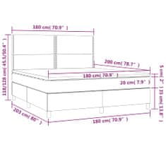 Petromila vidaXL Boxspring posteľ s matracom tmavohnedá 180x200 cm látka