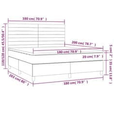 shumee Boxspring posteľ s matracom bledosivá 180x200 cm látka