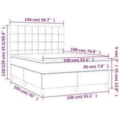 Petromila vidaXL Boxspring posteľ s matracom sivohnedý 140x190 cm látka