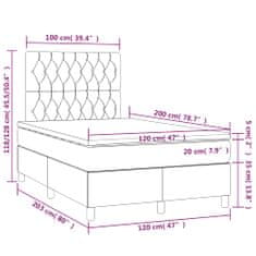 Petromila vidaXL Boxspring posteľ s matracom čierny 120x200 cm látka