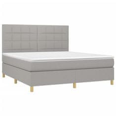 shumee Boxspring posteľ s matracom bledosivá 180x200 cm látka