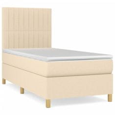 Petromila vidaXL Boxspring posteľ s matracom krémová 100x200 cm látka