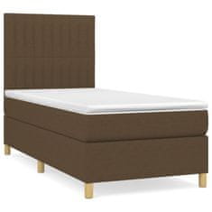 Petromila vidaXL Boxspring posteľ s matracom tmavohnedá 100x200 cm látka