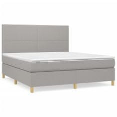 Petromila vidaXL Boxspring posteľ s matracom bledosivá 180x200 cm látka