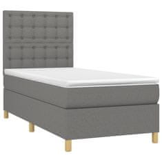 Petromila vidaXL Boxspring posteľ s matracom tmavosivá 90x200 cm látka