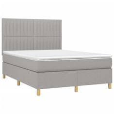 Petromila vidaXL Boxspring posteľ s matracom bledosivá 140x200 cm látka