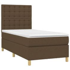 Petromila vidaXL Boxspring posteľ s matracom tmavohnedá 90x190 cm látka