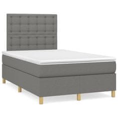 Petromila vidaXL Boxspring posteľ s matracom tmavosivý 120x200 cm látka