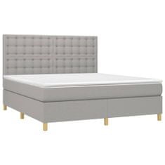 Petromila vidaXL Boxspring posteľ s matracom svetlosivá 100x200 cm látka