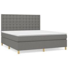 Petromila vidaXL Boxspring posteľ s matracom tmavosivá 180x200 cm látka