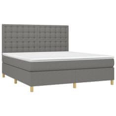 Petromila vidaXL Boxspring posteľ s matracom tmavosivá 180x200 cm látka