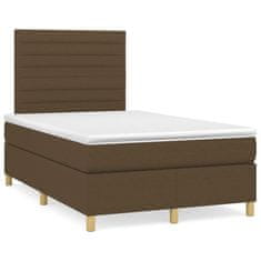 shumee Boxspring posteľ s matracom tmavohnedá 120x200 cm látka