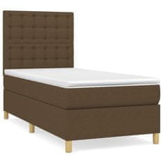 Petromila vidaXL Boxspring posteľ s matracom tmavohnedá 100x200 cm látka