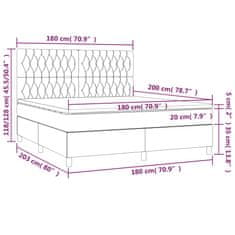 Petromila vidaXL Boxspring posteľ s matracom bledosivá 180x200 cm látka