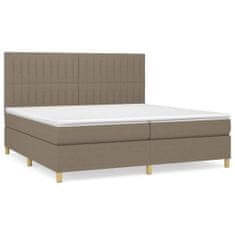 shumee Boxspring posteľ s matracom sivohnedý 200x200 cm látka