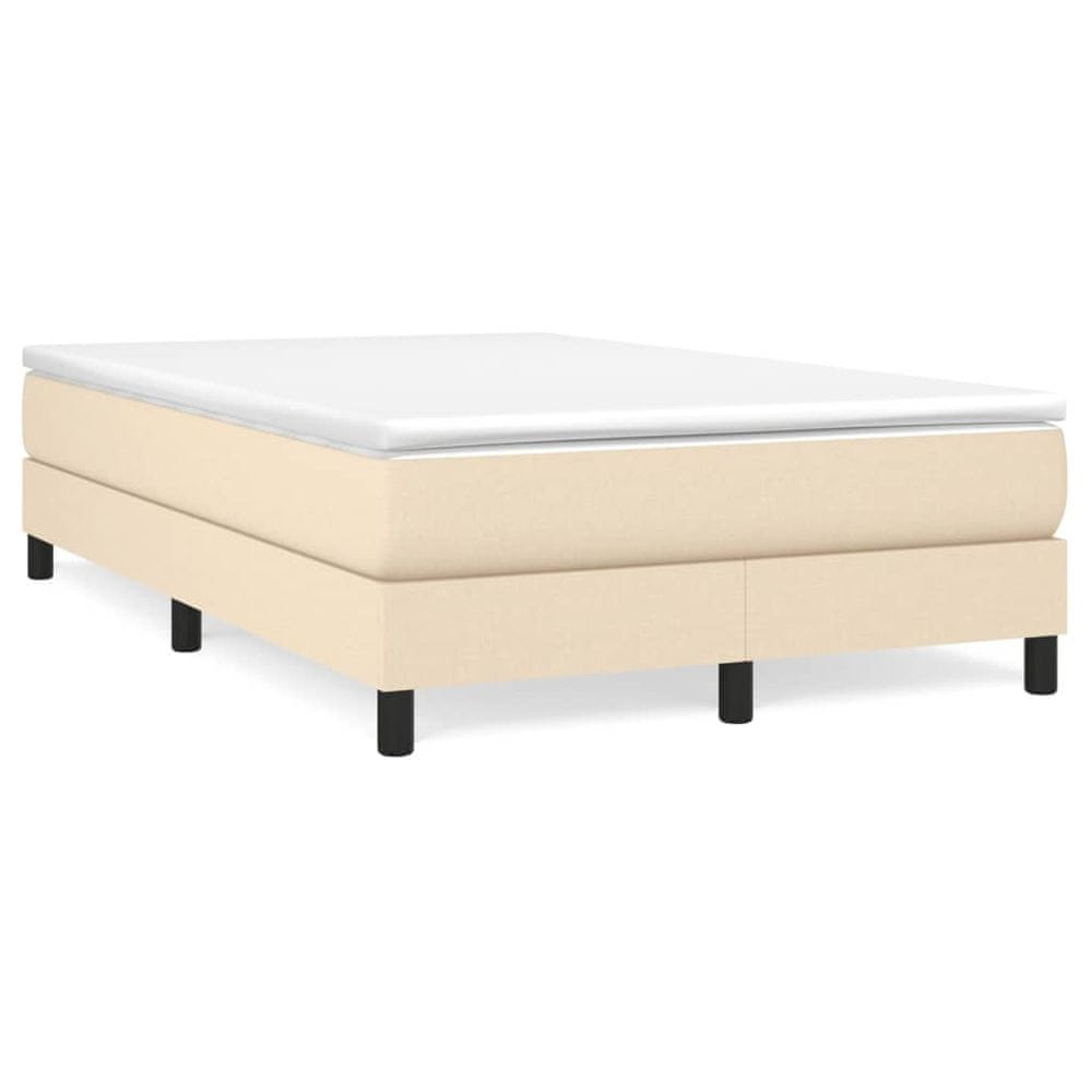 Vidaxl Boxspring posteľ s matracom krémový 120x200 cm látka