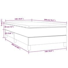 Petromila vidaXL Boxspring posteľ s matracom modrá 100x200 cm látka