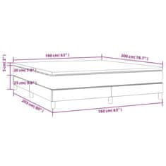 shumee Posteľný rám boxspring s matracom krémový 160x200 cm látka