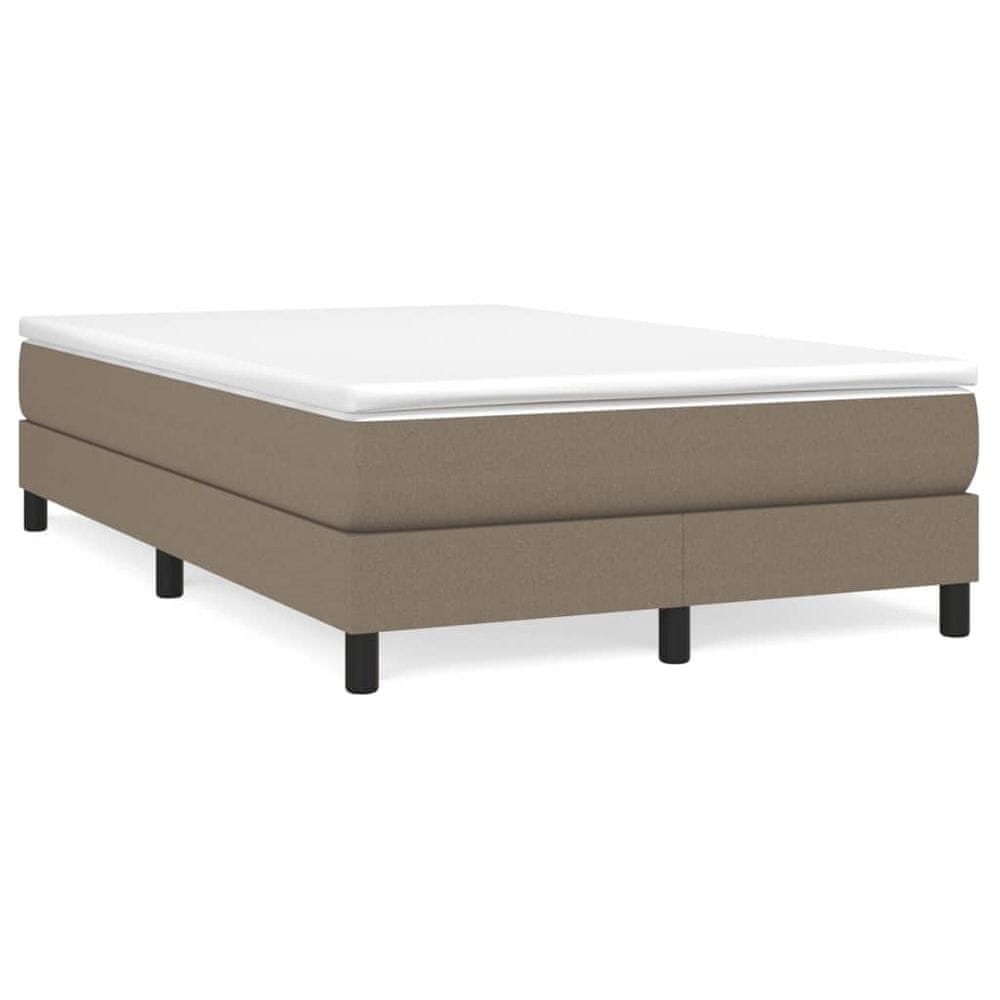 Vidaxl Boxspring posteľ s matracom sivohnedý 120x200 cm látka