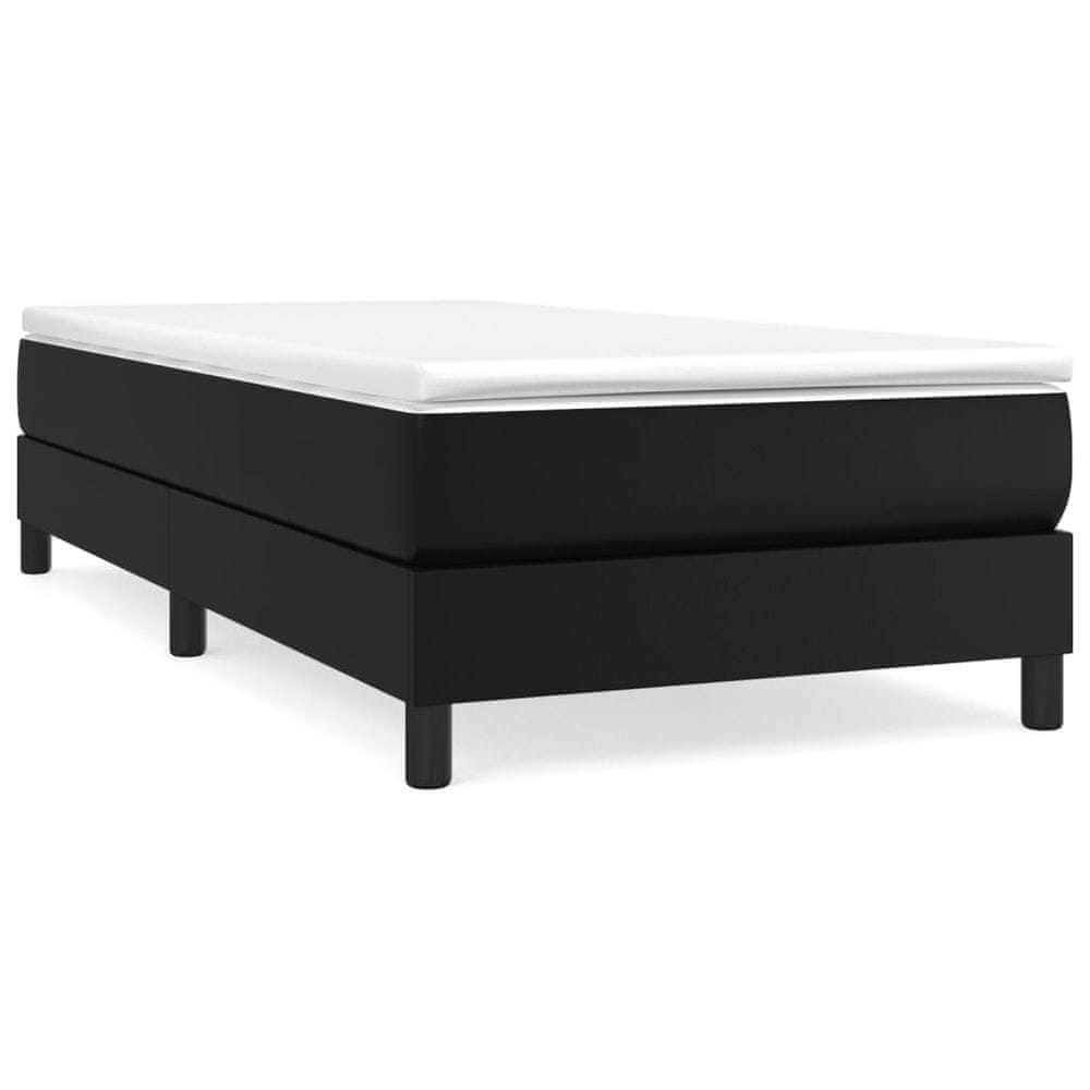 Vidaxl Rám na boxspring posteľ, čierny 90x200 cm, umelá koža